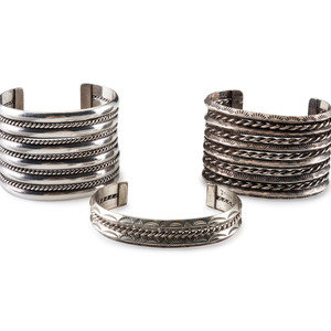 Navajo Silver Cuff Bracelets
mid - third