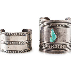 Navajo Stamped and Chiseled Cuff