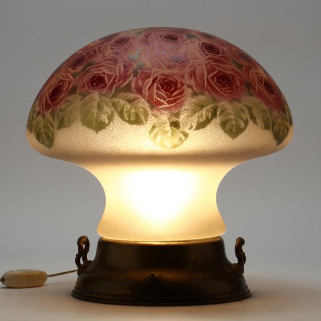 ANTIQUE MUSHROOM SHADE TABLE LAMP 34b314