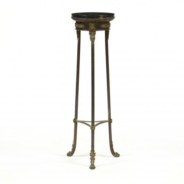 NEOCLASSICAL BRASS AND MARBLE STAND