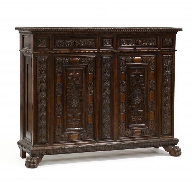 RENAISSANCE REVIVAL CARVED WALNUT