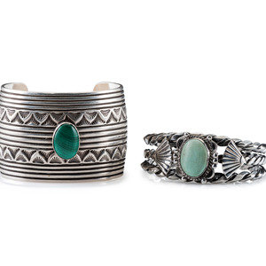 Navajo Silver Cuff Bracelets with 34b3ff