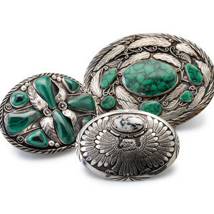 Navajo Silver Belt Buckles, with