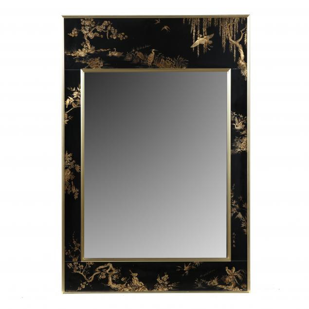 LABARGE CHINOISERIE PANELED MIRROR 34b416