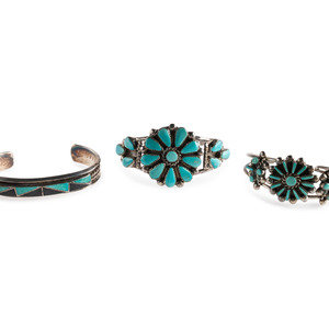 Zuni Cuff Bracelets with Inlay 34b41f