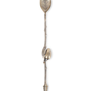 An Early Gorham Silver Olive Spoon 34db63