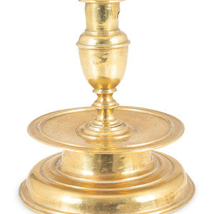 A Continental Brass Capstan Candlestick Likely 34db69