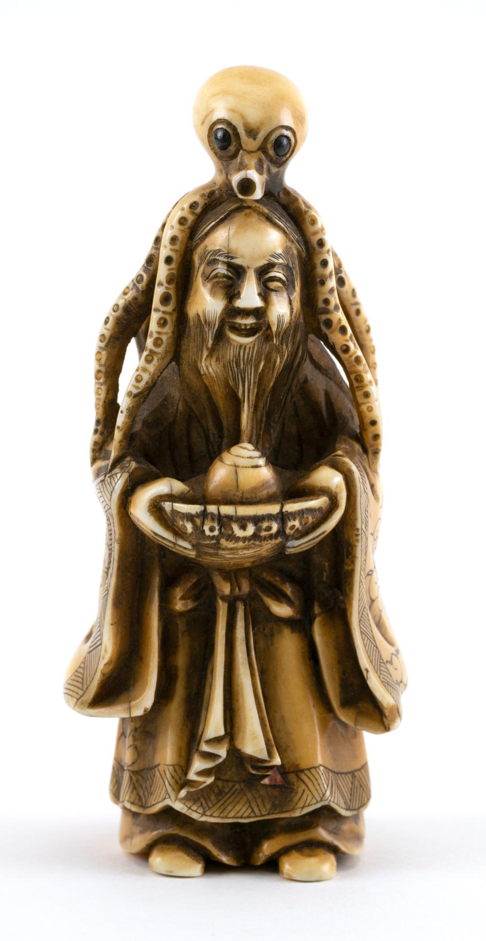 JAPANESE NETSUKE BY KAGETOSHI 19TH CENTURY