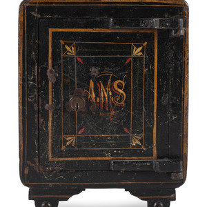 A Paint Decorated Miniature Iron 34dbba