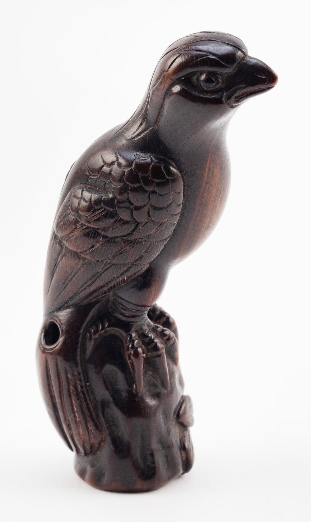 JAPANESE WOOD NETSUKE BY SHOSAI