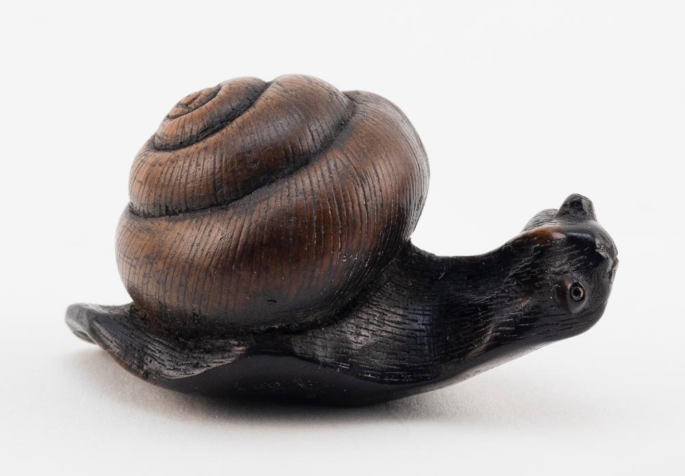 JAPANESE WOOD NETSUKE BY GYOKURU