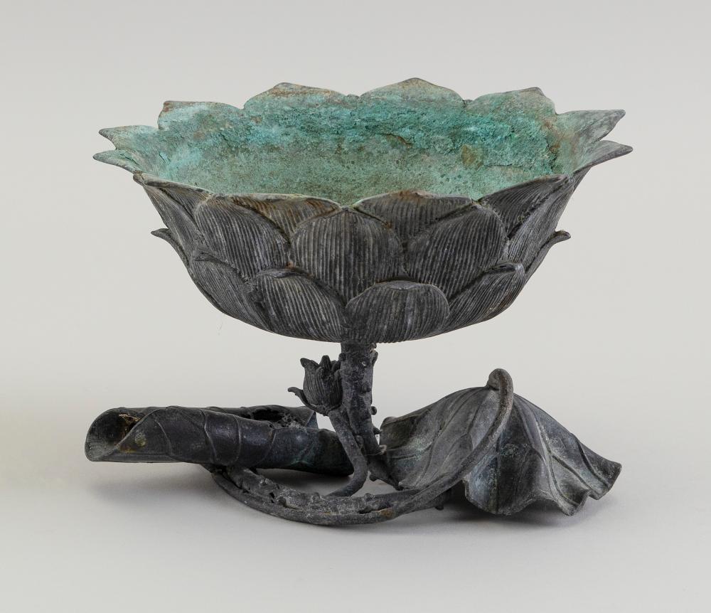 JAPANESE PATINATED METAL IKEBANA