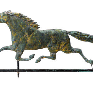 A Molded Copper Dexter Horse Weathervane
19th