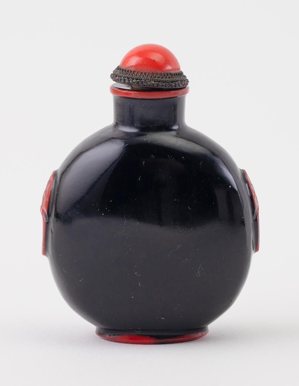 CHINESE GLASS SNUFF BOTTLE HEIGHT