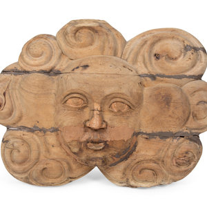 A Continental Carved Wood Face Form 34dcaa