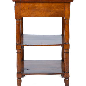 A French Provincial Fruitwood Marble-Top