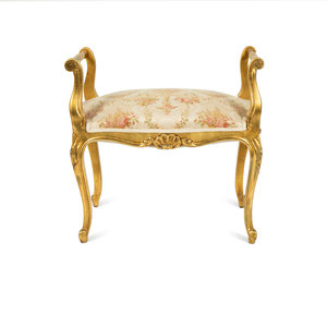 A Louis XV Style Giltwood Bench
20TH