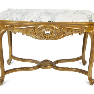 A Louis XV Style Giltwood Marble Top 34dcdc