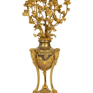 A Louis XVI Style Gilt Bronze Candelabrum 34dcea