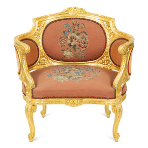 A Louis XVI Style Giltwood Bergere 34dcef