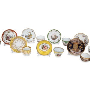 Five Meissen Porcelain Teacups 34dd10