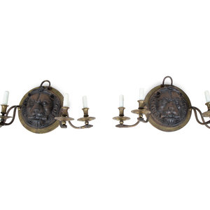 A Pair of Regency Style Iron and