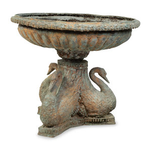 A Bronze Swan Form Base Fountain EARLY 34dda0