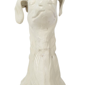 A White Painted Cast Metal Sculpture 34dda1