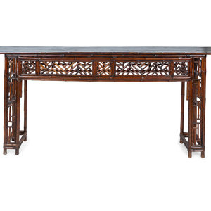 A Chinese Bamboo Carved Console 34ddb1