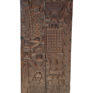 An African Carved Wood Panel 20TH 34ddc4