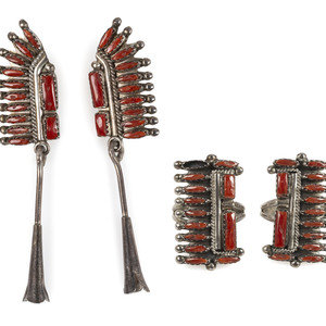 Zuni Sterling Silver and Coral