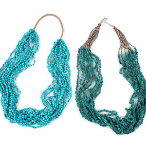 Pueblo Multi Strand Turquoise Nugget 34de93