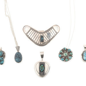 Navajo Silver and Turquoise Pendants
second