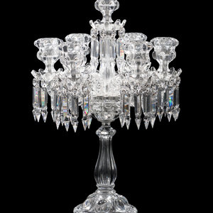 A Baccarat Molded Glass Seven-Light