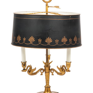 An Empire Style Gilt Bronze Three-Light