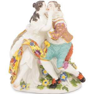 A Meissen Porcelain Figural Group
Mid-18th