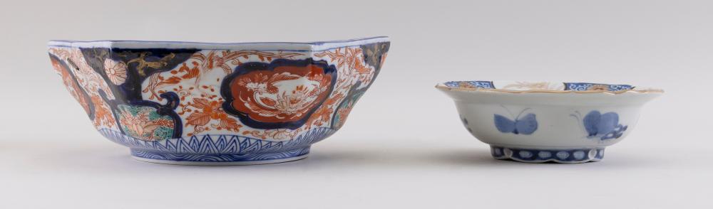 TWO JAPANESE IMARI PORCELAIN BOWLS 34e002