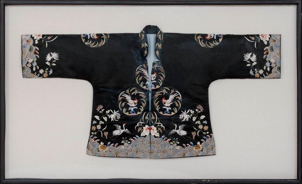 CHINESE SILK NEEDLEWORK COAT EARLY 34e04d