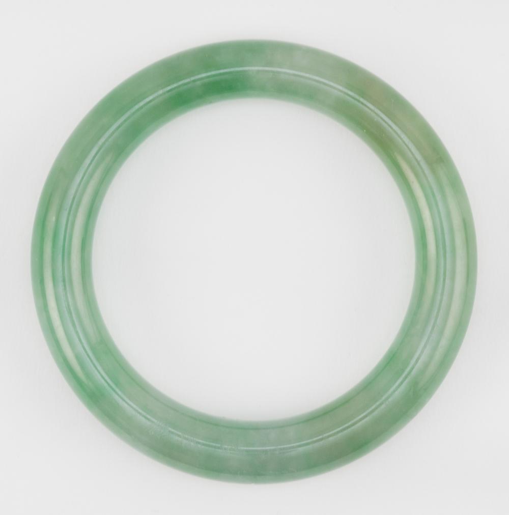 CHINESE GREEN JADE BANGLE BRACELET 34e062