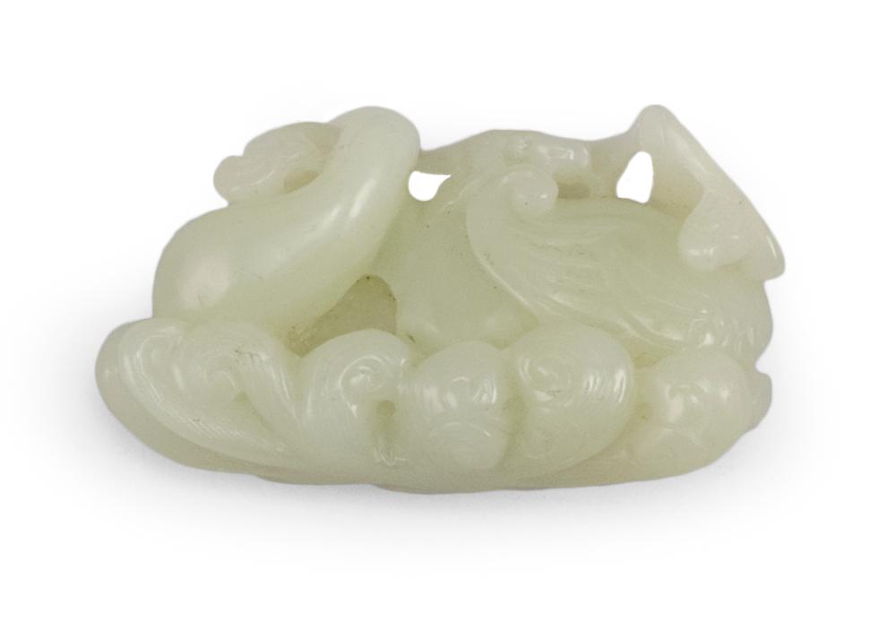 CHINESE WHITE JADE CARVING LENGTH 34e06f