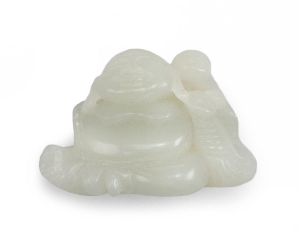 CHINESE WHITE JADE CARVING OF A