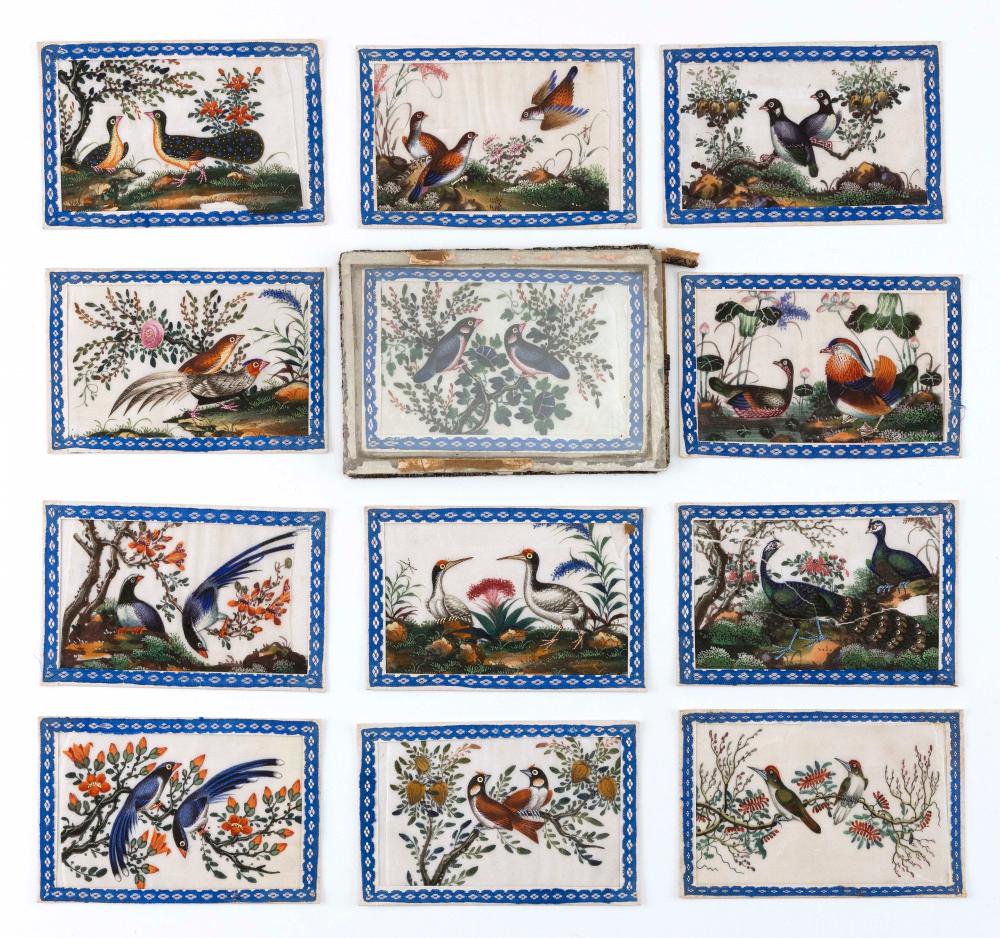 SET OF TWELVE CHINESE EXPORT GOUACHE 34e117