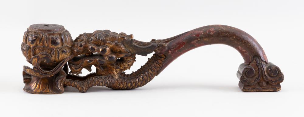 CHINESE GILTWOOD RUYI SCEPTER LATE