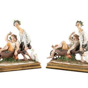 A Pair of Giuseppe Cappe for Capodimonte 34e155