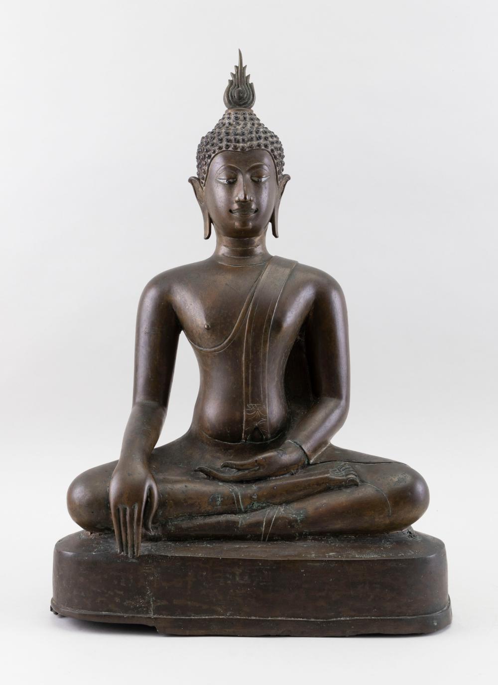 THAI BRONZE FIGURE OF BUDDHA 18TH/19TH