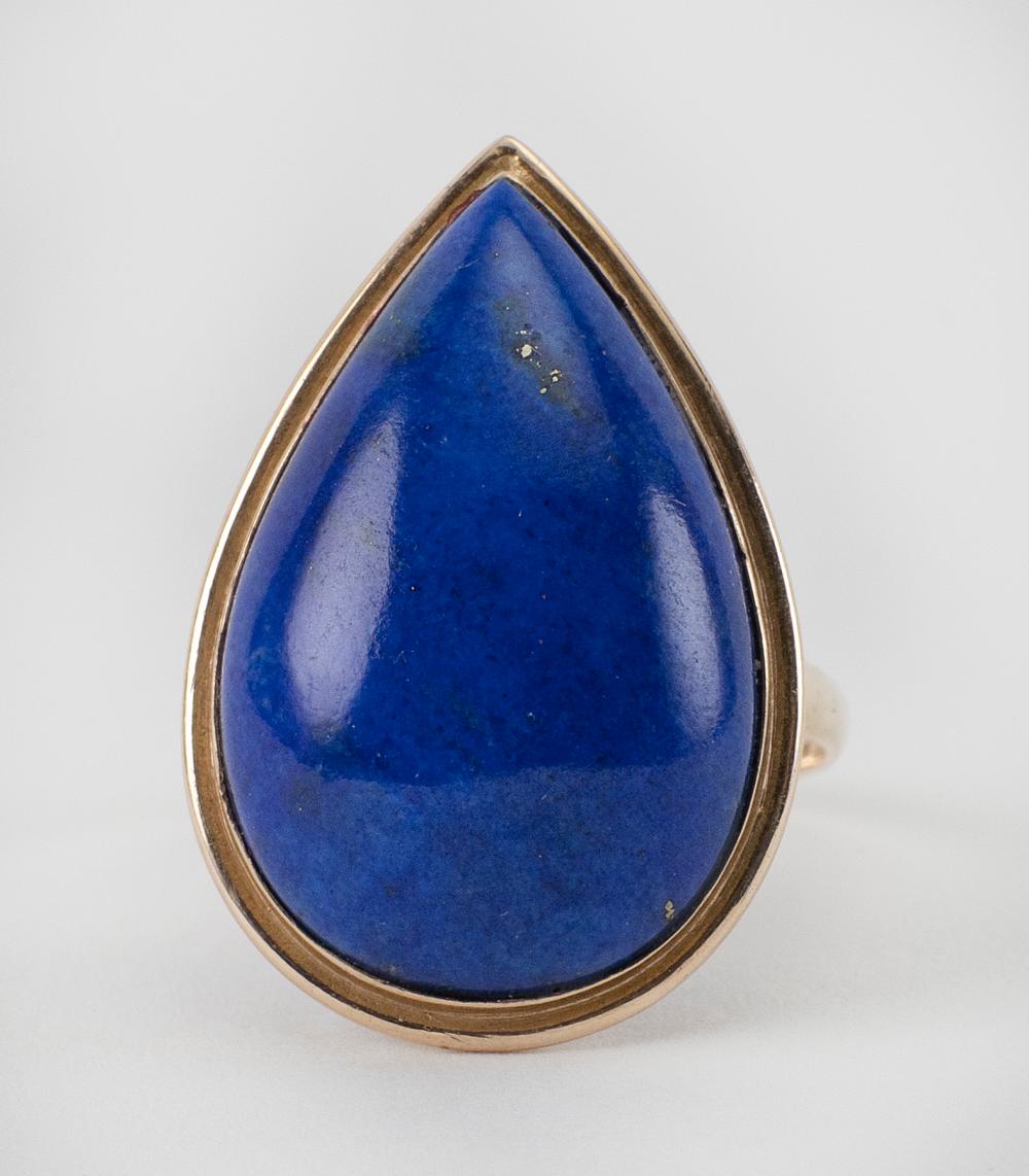 14KT GOLD AND LAPIS LAZULI RING 34e1f7