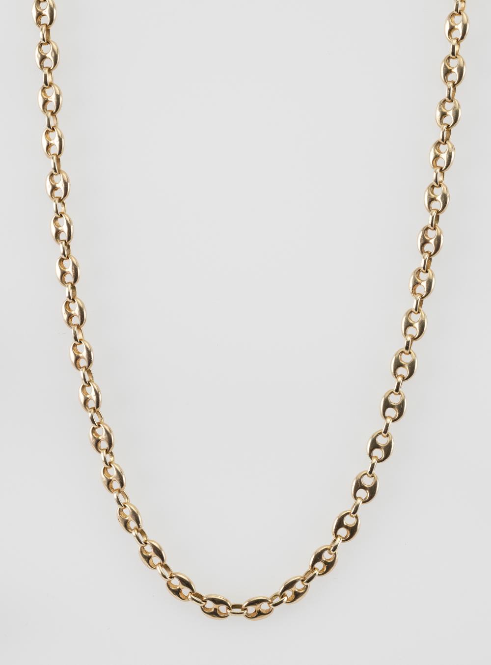 14KT GOLD GUCCI/ANCHOR CHAIN NECKLACE