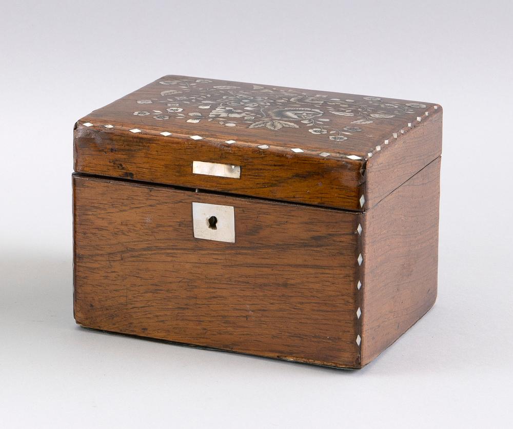 ENGLISH TEA CADDY INLAID WITH MOTHER OF PEARL 34e22f