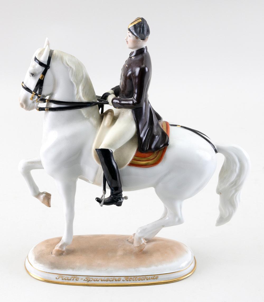VIENNA PORCELAIN FIGURE OF A HORSE AND