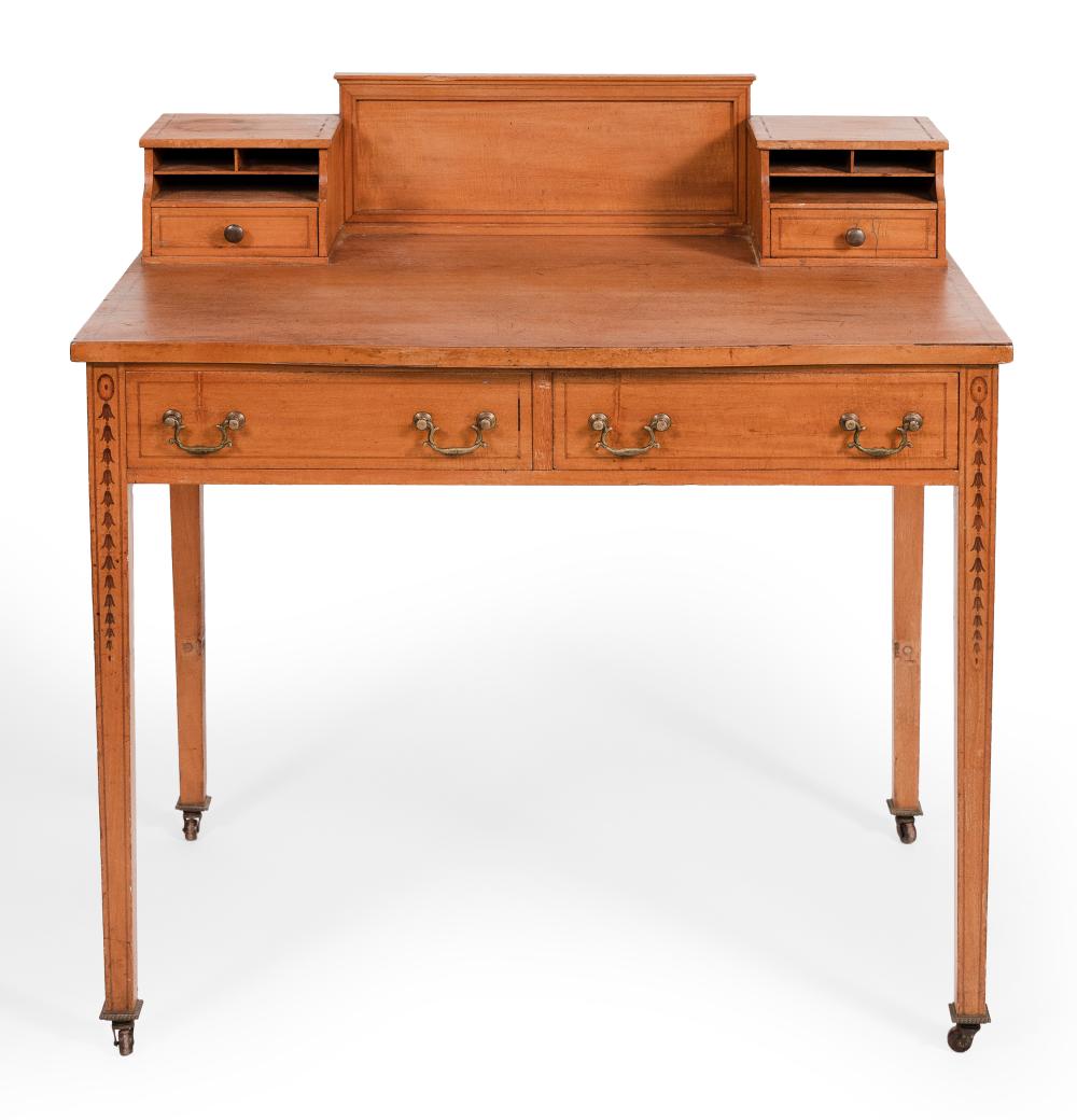 EDWARDIAN SATINWOOD WRITING DESK 34e26b